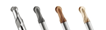 P-SSB/P-MSB/P-SB Ball Nose End Mill - 2 Flutes